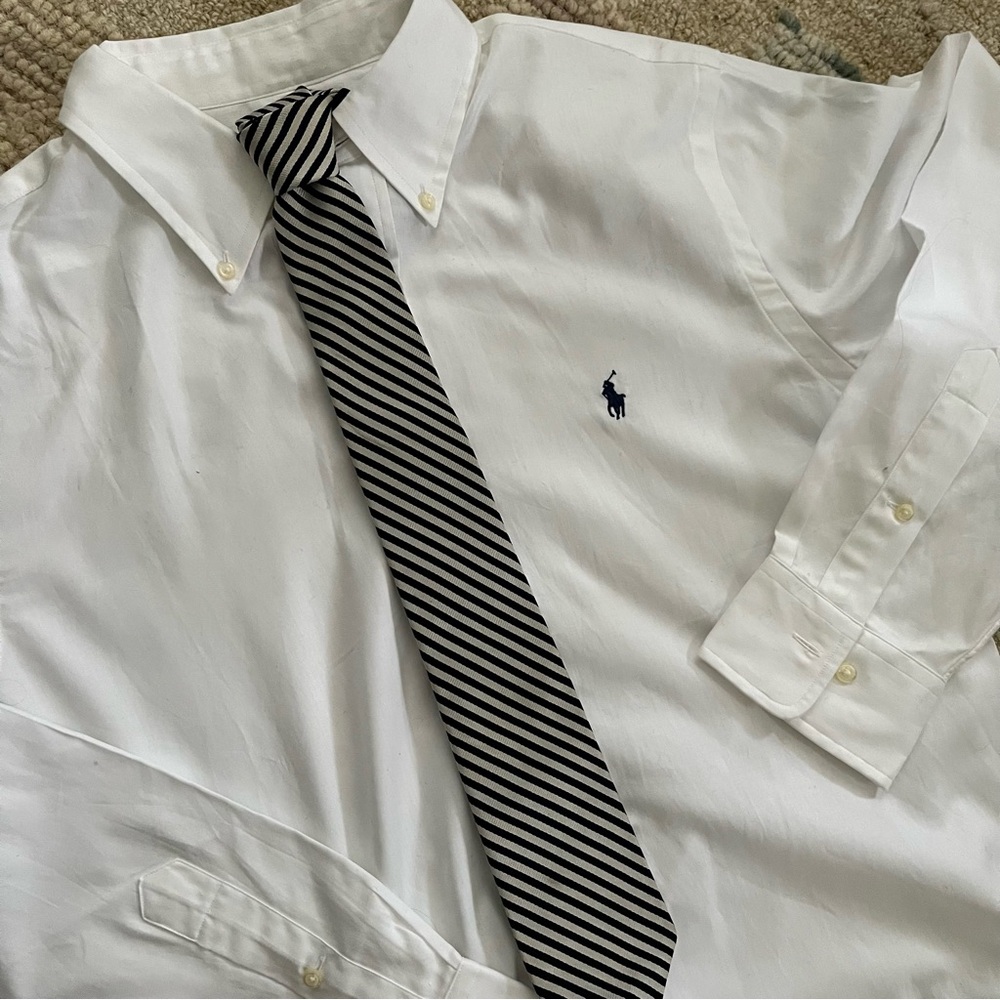 NWOT Ralph Lauren men’s white cotton button down shirt size 16 1/2 34/35. - Picture 5 of 7